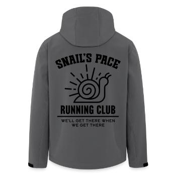 Snail's Pace Running Club - Men’s Recycled Softshell Jacket by Stanley/Stella - anthracite - Back - AI Model Male 185 light (185cm)