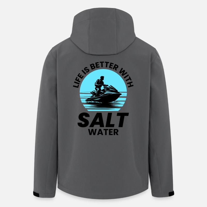 Jetski Salzwasser Abenteuer - Recycelte Männer Softshell-Jacke von Stanley/Stella - Anthrazit