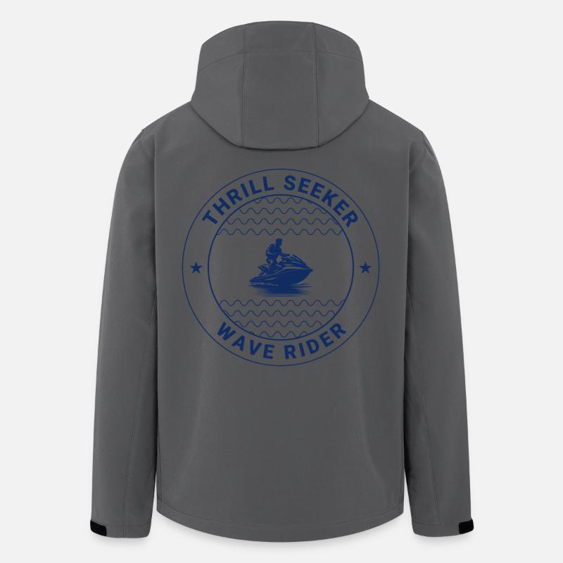 Thrill Seeker Wave Rider Jetski - Recycelte Männer Softshell-Jacke von Stanley/Stella - Anthrazit