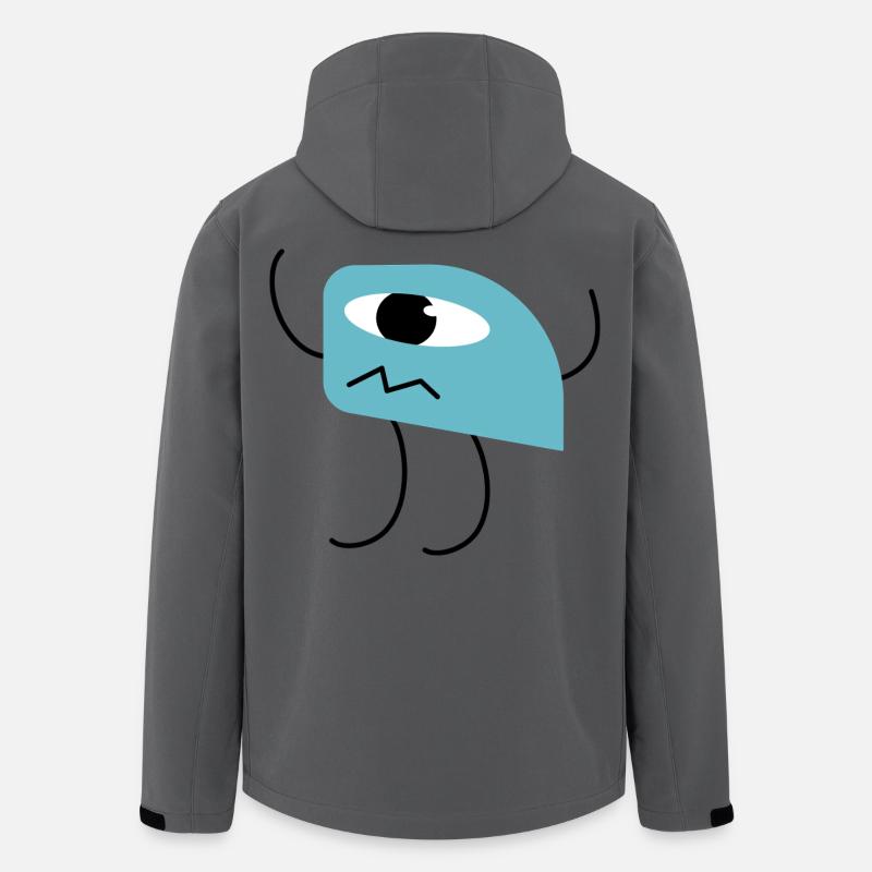Süßes kleines Monster Zyklop Design - Recycelte Männer Softshell-Jacke von Stanley/Stella - Anthrazit