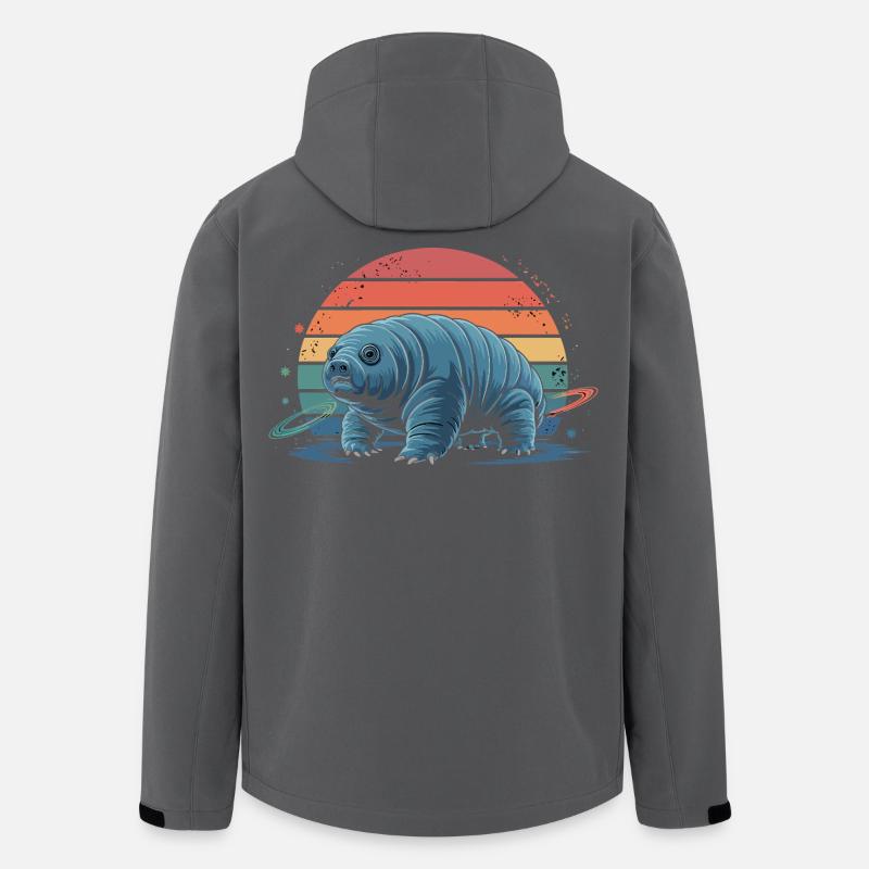 Fantasievoller Weltraum-Hund - Recycelte Männer Softshell-Jacke von Stanley/Stella - Anthrazit