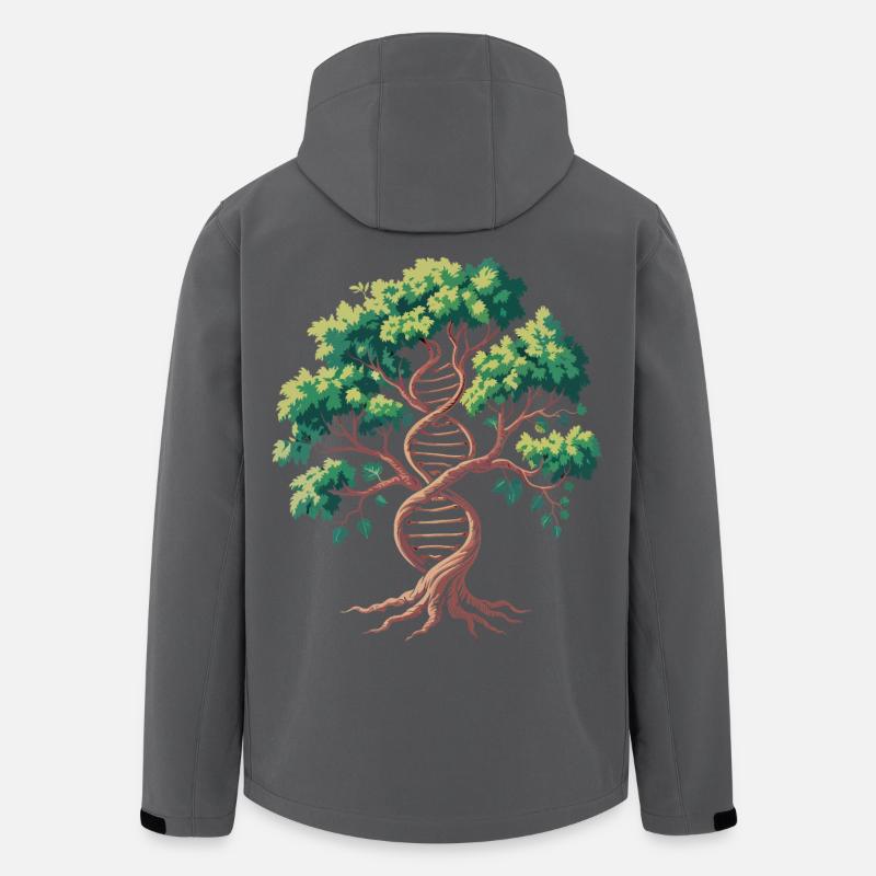 Lebensbaum DNA Verschmelzung - Recycelte Männer Softshell-Jacke von Stanley/Stella - Anthrazit