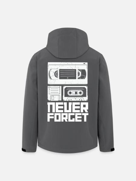 Retro Kassette Design für Musikfans - Recycelte Männer Softshell-Jacke von Stanley/Stella - Anthrazit