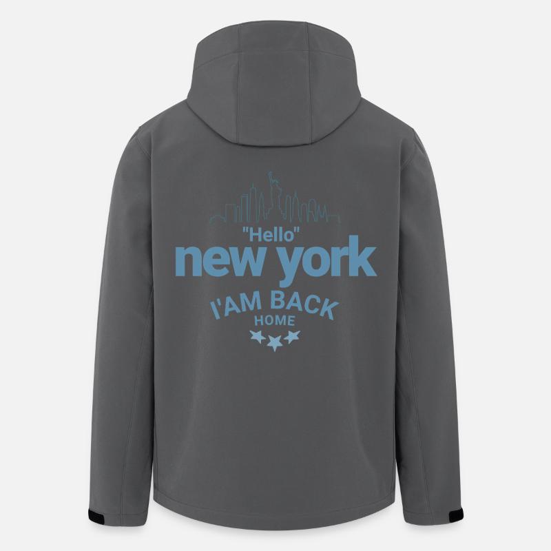 New York Back Home Design - Recycelte Männer Softshell-Jacke von Stanley/Stella - Anthrazit
