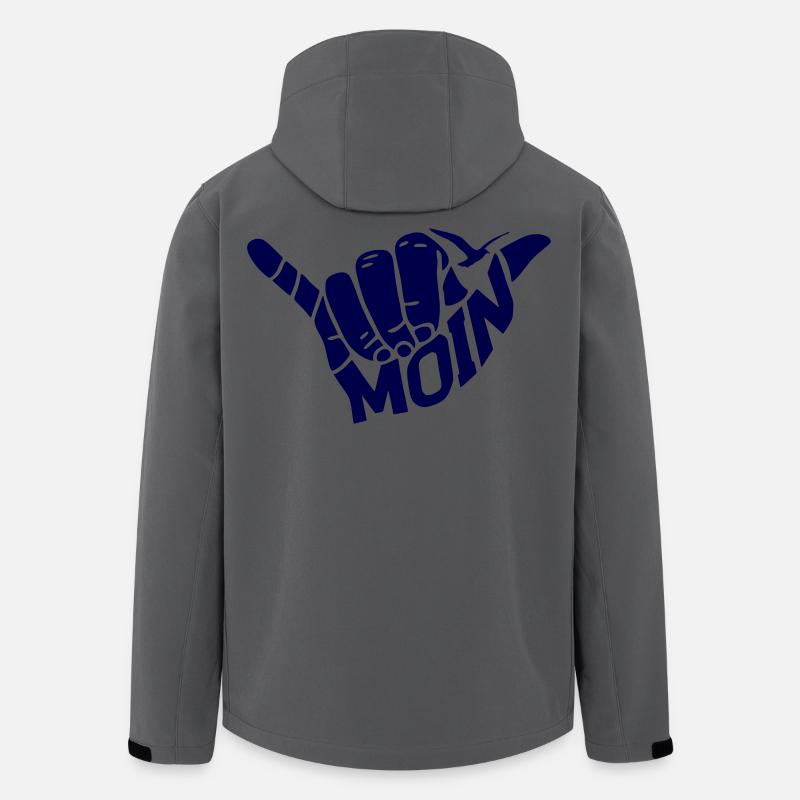 Handzeichen "MOIN" - Recycelte Männer Softshell-Jacke von Stanley/Stella - Anthrazit