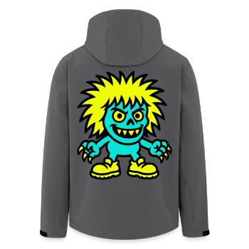 Monster mit gelben Haaren - Recycelte Männer Softshell-Jacke von Stanley/Stella - Anthrazit - Hinten - AI Model Male 185 light (185cm)