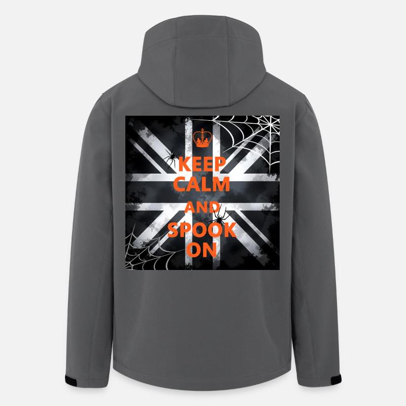 Keep Calm Spook On - Recycelte Männer Softshell-Jacke von Stanley/Stella - Anthrazit