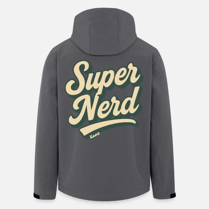 Super Nerd Retro Script - Veste softshell homme en polyester recyclé Stanley/Stella - charbon