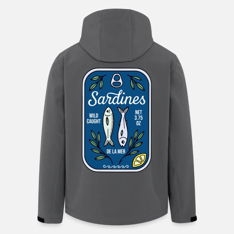 Sardinen - Recycelte Männer Softshell-Jacke von Stanley/Stella - Anthrazit