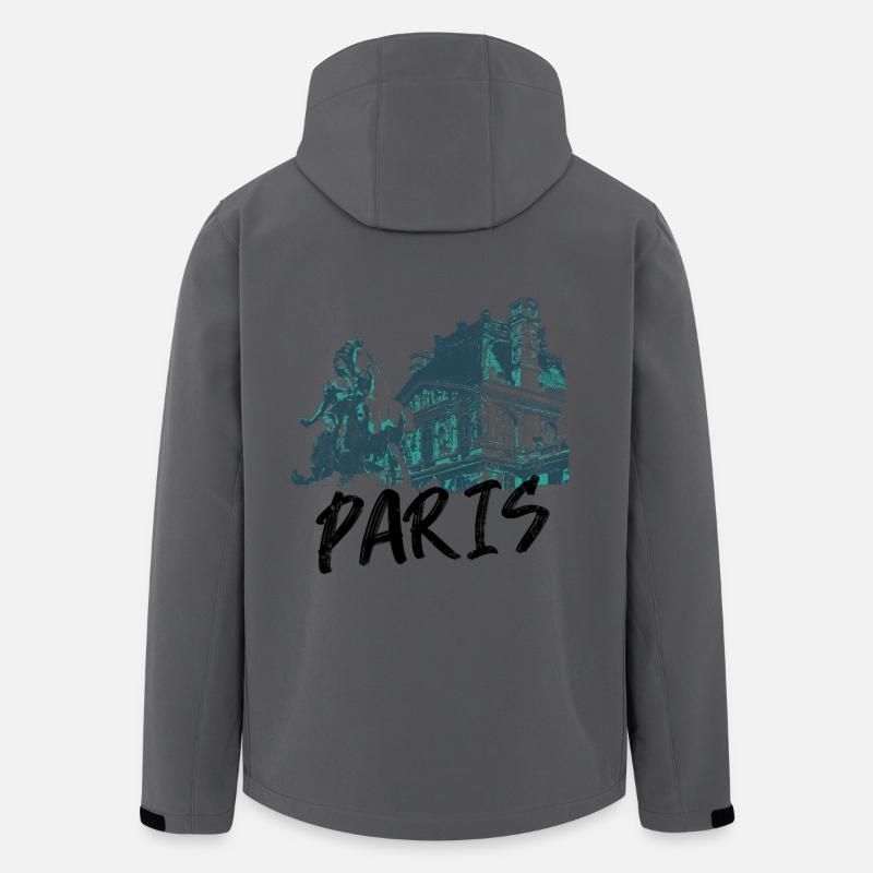 Paris, Reiterstandbild und Architektur - Recycelte Männer Softshell-Jacke von Stanley/Stella - Anthrazit