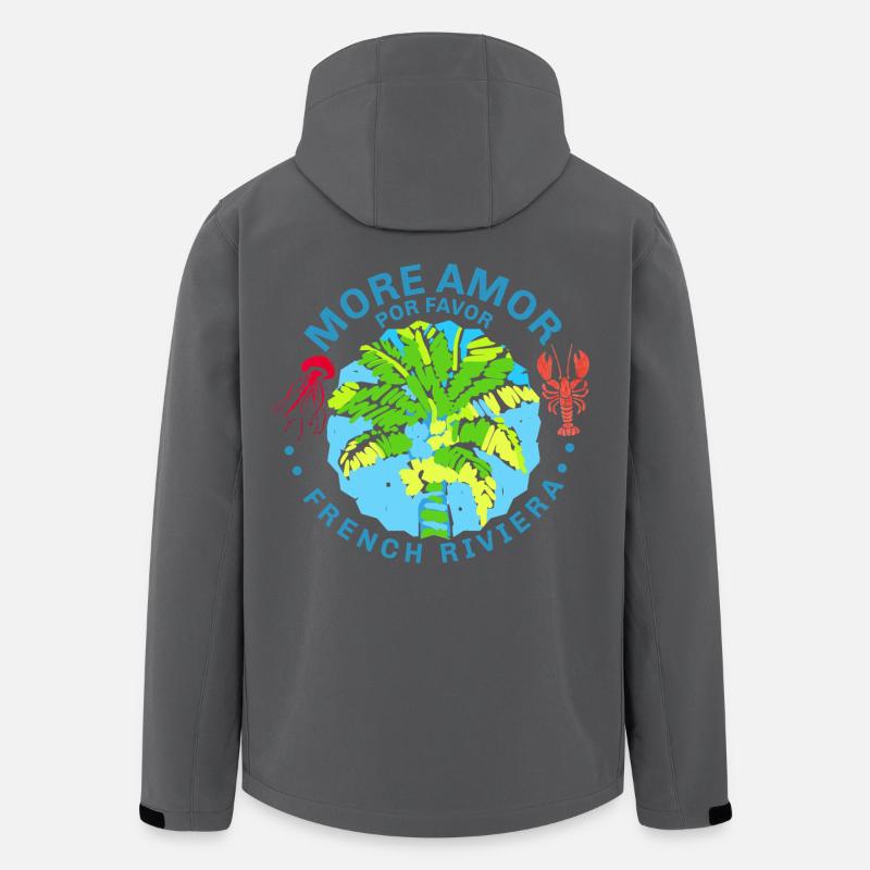 Palmiers Azur Côte d'Azur - Recycelte Männer Softshell-Jacke von Stanley/Stella - Anthrazit