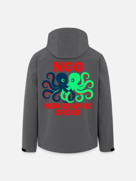 Neue Grafikordnung Oktopus - Recycelte Männer Softshell-Jacke von Stanley/Stella - Anthrazit
