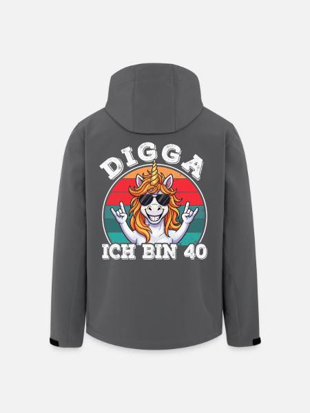 40. Geburtstag 40er 40ter Digga Ich bin 40 Jahre - Recycelte Männer Softshell-Jacke von Stanley/Stella - Anthrazit