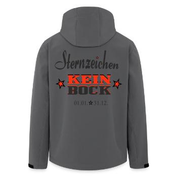 Asterisk Kein Bock Annual Calendar - Men’s Recycled Softshell Jacket by Stanley/Stella - anthracite - Back - AI Model Male 185 light (185cm)