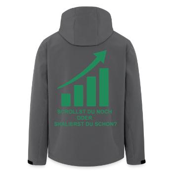 Onlinebusiness Motivation - Recycelte Männer Softshell-Jacke von Stanley/Stella - Anthrazit - Hinten - AI Model Male 185 light (185cm)
