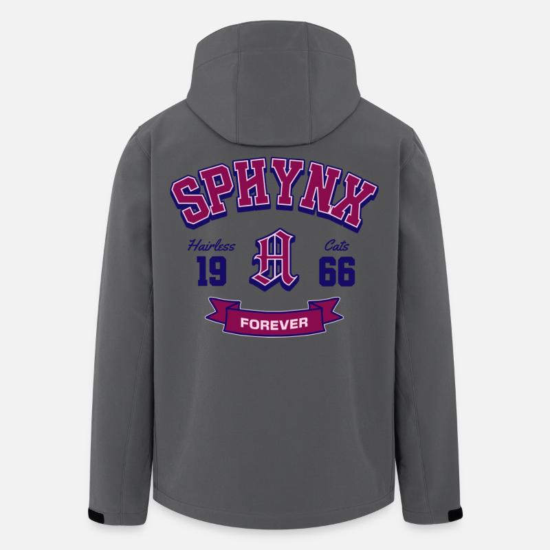 Sphynx Cats Forever Klassischer College-Stil - Recycelte Männer Softshell-Jacke von Stanley/Stella - Anthrazit