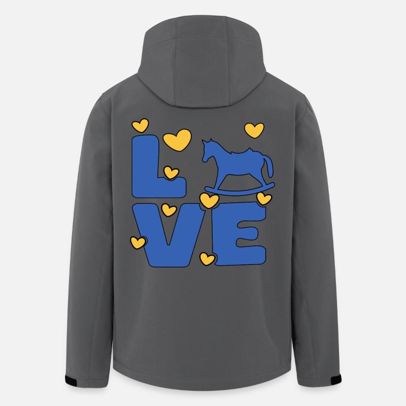 SCHAUKELPFERDE PFERDE - Recycelte Männer Softshell-Jacke von Stanley/Stella - Anthrazit