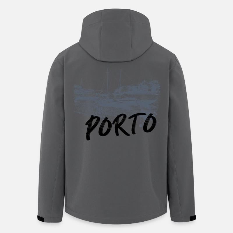 Porto Douro Einfarbige Rabelo Boote - Recycelte Männer Softshell-Jacke von Stanley/Stella - Anthrazit