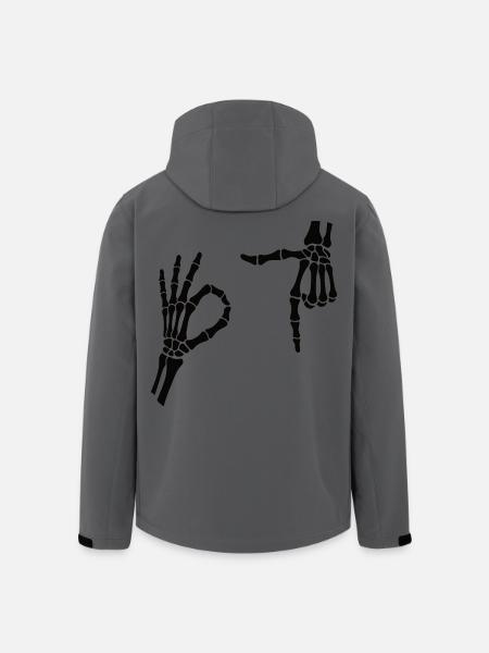 67 Sechs Sieben Meme Gen Alpha Skelett Halloween - Recycelte Männer Softshell-Jacke von Stanley/Stella - Anthrazit