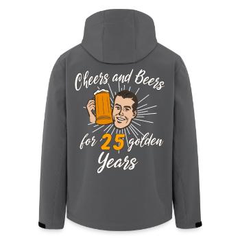 Cheers and Beer for 25 golden Years - Recycelte Männer Softshell-Jacke von Stanley/Stella - Anthrazit - Hinten - AI Model Male 185 light (185cm)
