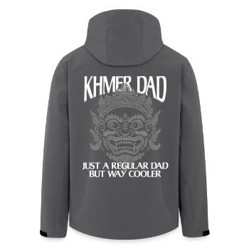 Kambodscha Kambodschaner Khmer Dad - Recycelte Männer Softshell-Jacke von Stanley/Stella - Anthrazit - Hinten - AI Model Male 185 light (185cm)