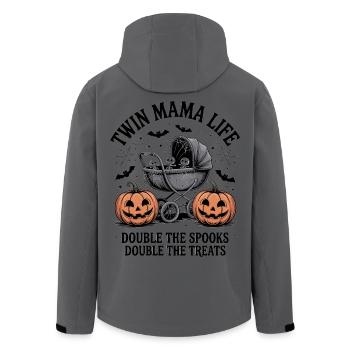 Twin Mama Life Doppelte Die Gruselleckereien Halloween - Recycelte Männer Softshell-Jacke von Stanley/Stella - Anthrazit - Hinten - AI Model Male 185 light (185cm)
