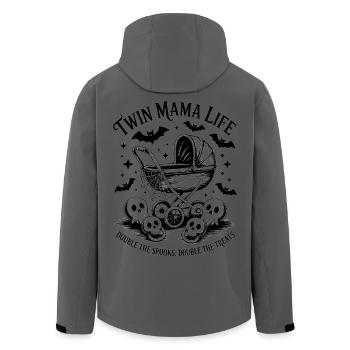 Twin Mama Life Doppelte Die Gruselleckereien Halloween - Recycelte Männer Softshell-Jacke von Stanley/Stella - Anthrazit - Hinten - AI Model Male 185 light (185cm)