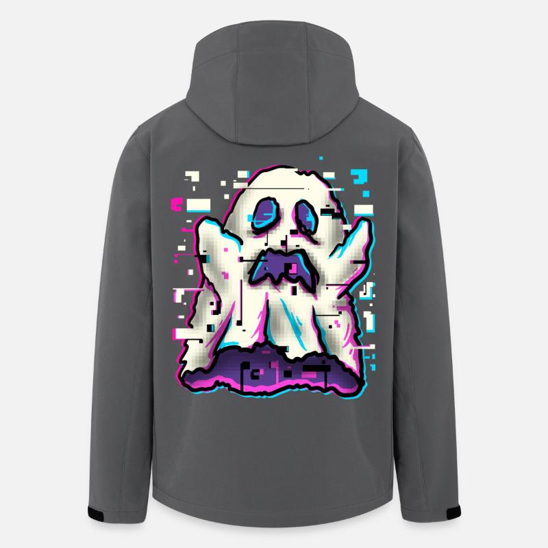 spöke glitch - Softshelljacka herr i återvunnen polyester Discoverer Stanley/Stella - kolgrå