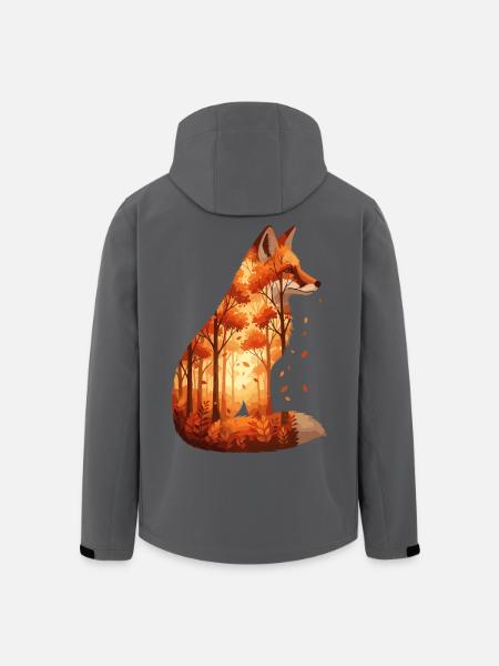 Gemütliches Herbst Fuchs Design - Natur & Wald - Recycelte Männer Softshell-Jacke von Stanley/Stella - Anthrazit