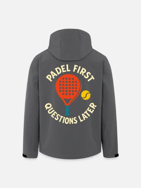 Padel erste Fragen, später Funsport - Recycelte Männer Softshell-Jacke von Stanley/Stella - Anthrazit