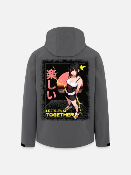 Gaming Anime Girl-Im Kawaii Retro Style Let's Play - Recycelte Männer Softshell-Jacke von Stanley/Stella - Anthrazit