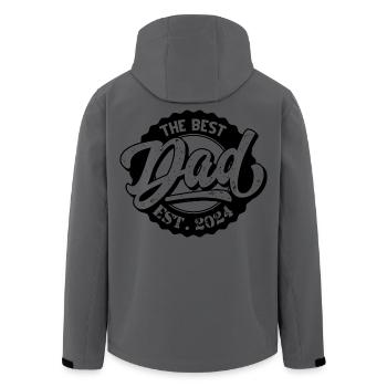 The Best Dad EST 2024 - Recycelte Männer Softshell-Jacke von Stanley/Stella - Anthrazit - Hinten - AI Model Male 185 light (185cm)