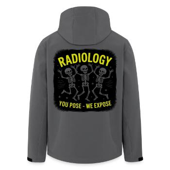 Radiology Posing Skeletons "You Pose - We Expose" - Men’s Recycled Softshell Jacket by Stanley/Stella - anthracite - Back - AI Model Male 185 light (185cm)