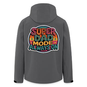 Super Dad Modus Immer An - Recycelte Männer Softshell-Jacke von Stanley/Stella - Anthrazit - Hinten - AI Model Male 185 light (185cm)