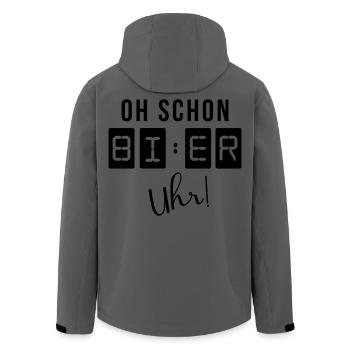 Oh Beautiful Beer Clock - Men’s Recycled Softshell Jacket by Stanley/Stella - anthracite - Back - AI Model Male 185 light (185cm)