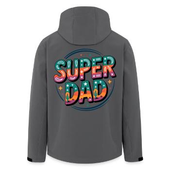 Super Dad Super Papa - Recycelte Männer Softshell-Jacke von Stanley/Stella - Anthrazit - Hinten - AI Model Male 185 light (185cm)
