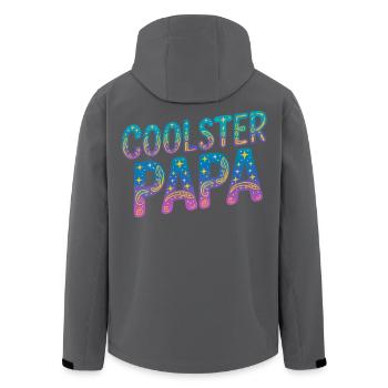 Coolster Papa Design - Recycelte Männer Softshell-Jacke von Stanley/Stella - Anthrazit - Hinten - AI Model Male 185 light (185cm)