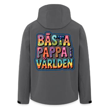 Bästa pappa i världen - Recycelte Männer Softshell-Jacke von Stanley/Stella - Anthrazit - Hinten - AI Model Male 185 light (185cm)