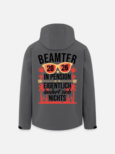 Beamter in Pension Pensionierung Pensionär 2026 - Recycelte Männer Softshell-Jacke von Stanley/Stella - Anthrazit