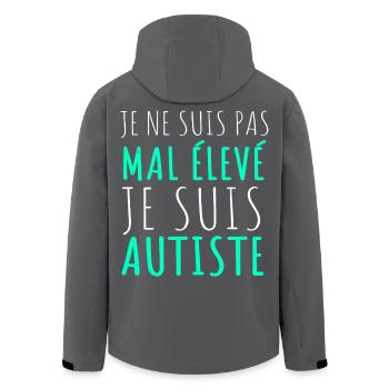 Autismus Geschenk Autismus Inklusion Neurodiversität - Recycelte Männer Softshell-Jacke von Stanley/Stella - Anthrazit - Hinten - AI Model Male 185 light (185cm)