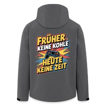 Lustiger Gaming-Spruch für Retro-Fans und Nerds - Recycelte Männer Softshell-Jacke von Stanley/Stella - Anthrazit - Hinten - AI Model Male 185 light (185cm)