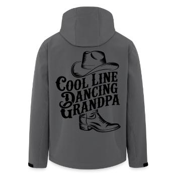 Cool Grandpa Line Danse – Chapeau de cowboy et bottes - Veste softshell homme en polyester recyclé Stanley/Stella - charbon - Dos - AI Model Male 185 light (185cm)