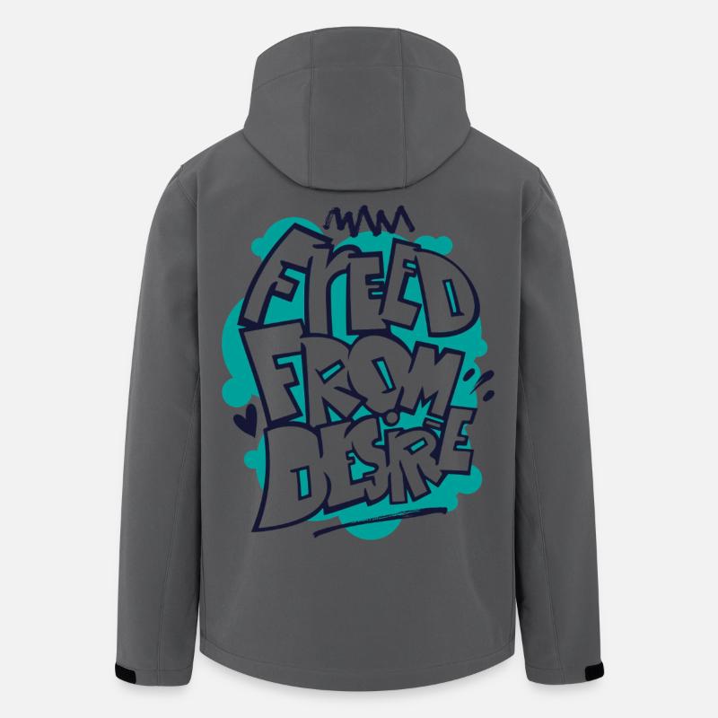 Feed From Desire Graffiti Tee - Men’s Recycled Softshell Jacket by Stanley/Stella - anthracite