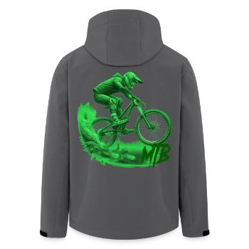 MTB - Recycelte Männer Softshell-Jacke von Stanley/Stella - Anthrazit - Hinten - AI Model Male 185 light (185cm)