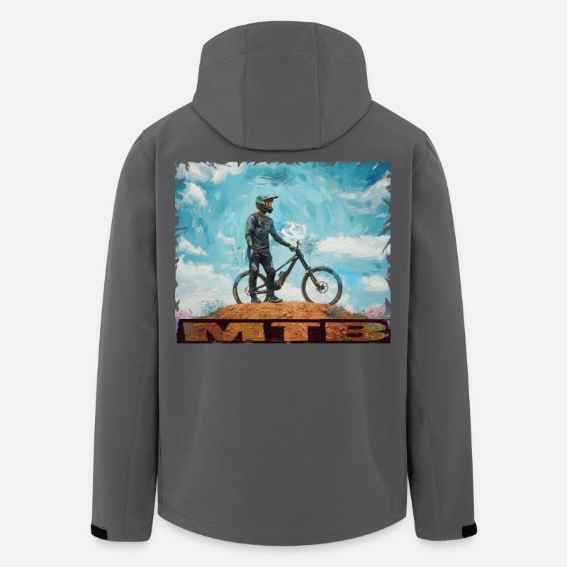 MTB - Recycelte Männer Softshell-Jacke von Stanley/Stella - Anthrazit