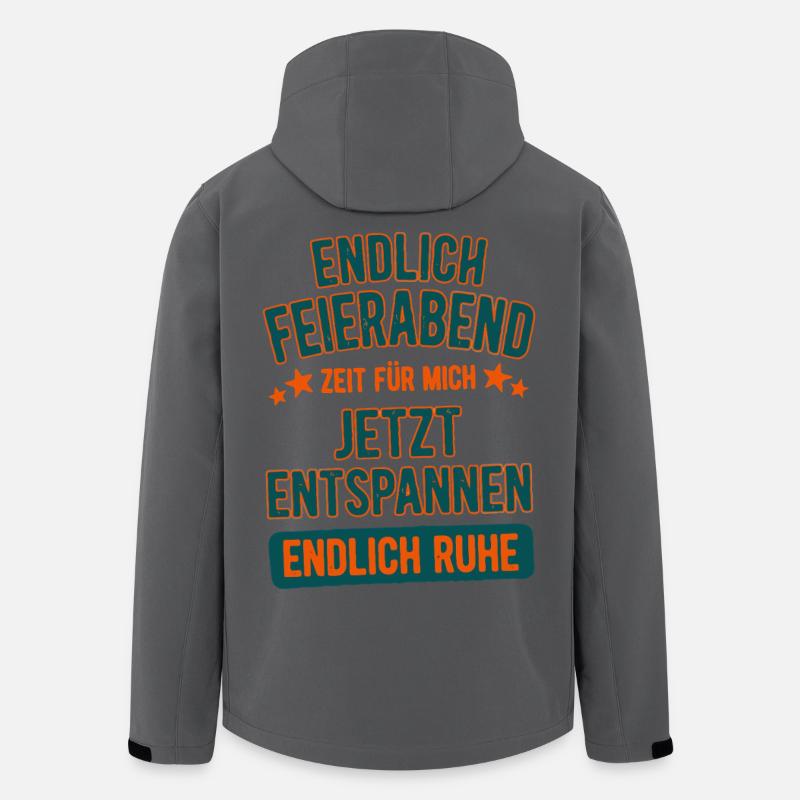 Endlich Feierabend Jetzt Entspannen Wochenende - Recycelte Männer Softshell-Jacke von Stanley/Stella - Anthrazit