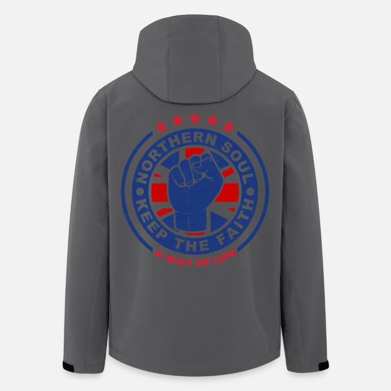 Nördliches Seelenfaust-Emblem Bewahre den Glauben - Recycelte Männer Softshell-Jacke von Stanley/Stella - Anthrazit