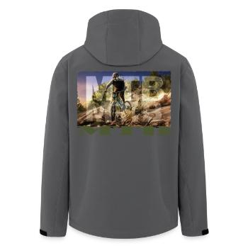 MTB - Recycelte Männer Softshell-Jacke von Stanley/Stella - Anthrazit - Hinten - AI Model Male 185 light (185cm)