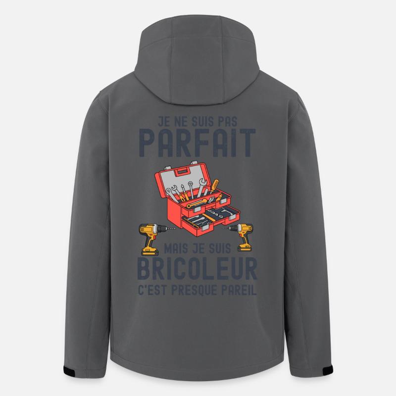 Handwerker nicht perfekt, aber fast - Recycelte Männer Softshell-Jacke von Stanley/Stella - Anthrazit