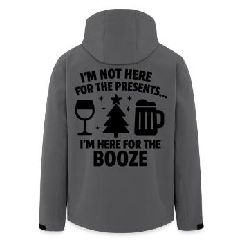 Here for the Christmas Booze - Men’s Recycled Softshell Jacket by Stanley/Stella - anthracite - Back - AI Model Male 185 light (185cm)